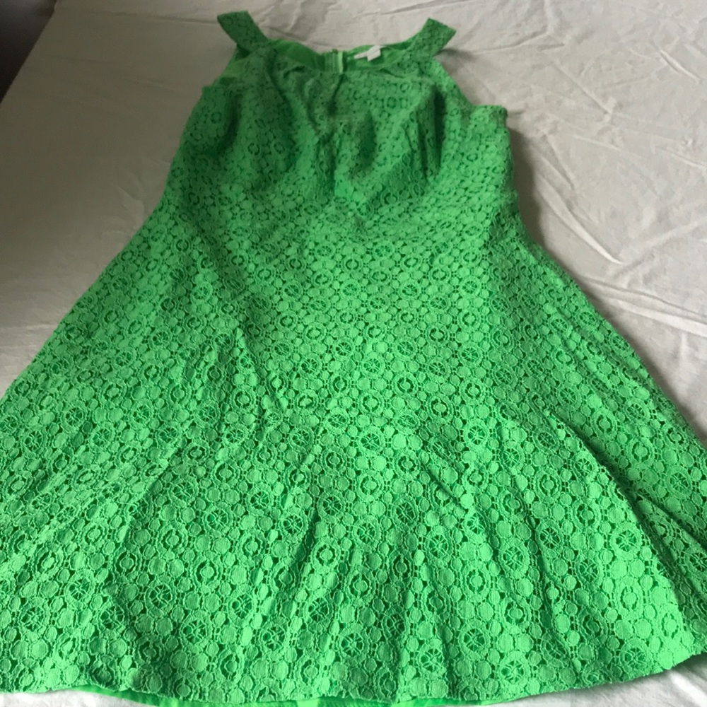 Green lace dress